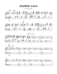 Print And Download In Pdf Or Midi Another Love Tom Odell Free Sheet Music For Piano Made By Hoertie Tom Odell Guitar Chords For Songs Piano Sheet Music