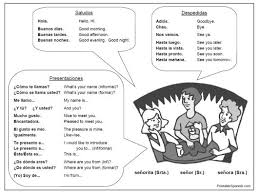 Printable Spanish Freebie Of The Day Presentaciones Handout For Beginning Conversations From P Spanish Worksheets Spanish Learning Activities Spanish Handouts