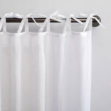 Bethany Slub Textured Linen Blend Sheer Tie Top Curtain Panel No 918 Tie Top Curtains Panel Curtains Linen Blend
