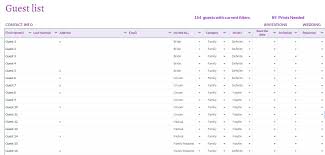These are helpful to help you keep track of who you have invited and who has when you are starting to plan your upcoming nuptials, then you will need to start getting a list together of who you are going to invite. Google Sheets Template For Guest List That Calculates Guest Count And Of Prints Needed Weddingsunder10k