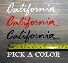 What is a california license plate? California Sticker Decal License Plate Font Die Cut Vinyl Bear New Republic Xo Ebay