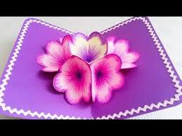 These cards use paper scraps and a l. Diy 3d Flower Pop Up Card Youtube