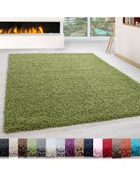 Der fell bodenteppich ist leicht zu reinigen und zu pflegen. Wohnzimmer Teppich Hochflor Shaggy Langflor Pflegeleicht 3 Cm Florhohe Oeko Tex Zertifiert Farbe Grun Grosse 120x170 Cm