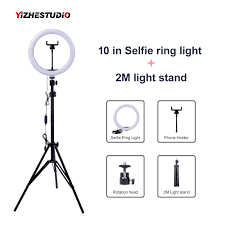Video Light Dimmable Led Selfie Ring Light Usb Ring Lamp Photography Light With Phone Holder 2m Tripod Stand Selfie Ring Light Led Selfie Ring Light Ring Lamp