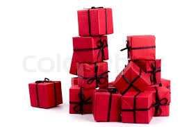 Our red wine basket gifts artfully paired with gourmet cheeses, meats, sweets and more make it easy to send dynamic and expertly paired gifts for. Stack Of Red Gift Boxes On White Stock Image Colourbox