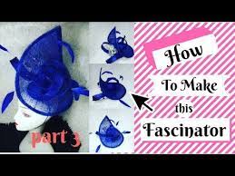 How To Make A Teardrop Sinamay Fascinator Part 3 Tutorial Video On Hat Making Youtube Fascinator Hat Making Sinamay Hat Tutorial