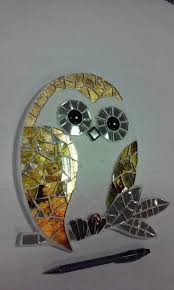 Gufo Portafortuna A Mosaico Owl Lucky Charm Hibou Porte Bonheur Owl Mosaic Mosaic Art Glass Mosaic Art