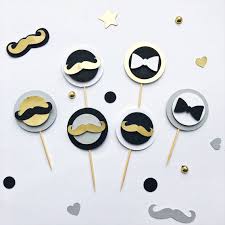 Black And Gold Cupcake Toppers Excited To Share The Latest Addition To My Etsy Shop Little Man Cupcake Toppers Black Gold Lit Mustache Birthday Party Birthday Party Tables Black Gold Party