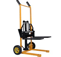Manual Forklift Material Stacker, Hand Truck Lifts with Fixed Legs and  Adjustable Forks, 2.3-36" Lifter Hieght Hydraulic Lift for Factory, 440Lbs  ...