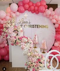 Baptism silver cross mylar or foil balloons 18 inch (3 balloons) A Gorgeous Setup For Baby S Baptism Baptism Decorations Girl Christening Decorations Christening Ideas Girl