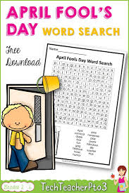April Fool S Day Word Search A Fun Free April Fool S Day Activity And Perfect For Primary Primary School Curriculum Middle School Lessons First Grade Freebies