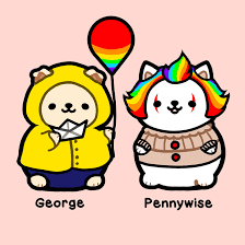 George And Pennywise By Moonbeani On Deviantart Pennywise Horror Movies Funny Pennywise The Clown