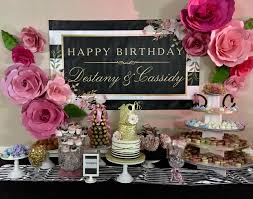 Kate Spade Inspired Dessert Table Set Up 65th Birthday Party Ideas Birthday Party Tables College Graduation Party Decorations