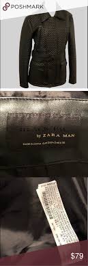 Black Tag By Zara Man Quilted Jacket Quilted Jacket Zara Man Faux Leather Coat