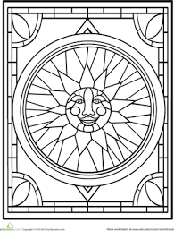 Stained glass coloring pages christmas. Stained Glass Window Worksheet Education Com