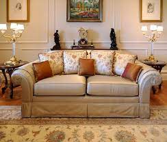Champagne Colour Sofa With Burnt Orange Throw Cushions Provincial Furniture French Provincial Furniture Furniture
