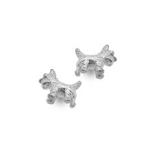 sea gems scottie dog stud earrings