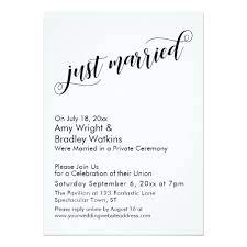 Just Married Fancy Script Post Wedding Celebration Invitation Zazzle Com In 2021 Wedding Celebration Invitation Post Wedding Celebrity Weddings