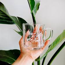 One Day At A Time Mug Clear Glass In 2020 Clear Coffee Mugs Clear Glass Coffee Mugs Mugs