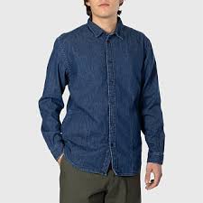 Рубашка Edwin Cadet Shirt I031140.01.MD Голубой, Синий — купить в  интернет-магазине Campio