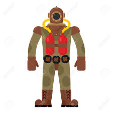 Diver Old Diving Suit Retro Clothing For Scuba Diving Vintage Royalty Free Cliparts Vectors And Stock Illustration Image 45324007