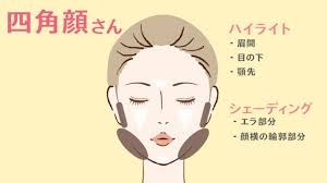 面長も丸顔もコントゥアリングで理想の立体小顔に出来る コントゥアリング 四角顔 ベース顔