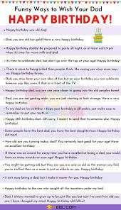 Birthday Wishes For Dad From Daughter In English Happy Birthday Dad 35 Wonderful Birthday Wishes For Dad In 2020 Happy Birthday Dad Dad Birthday Birthday Greetings Funny