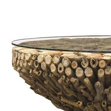 Enjoy free shipping on most stuff, even big stuff. Driftwood Round Coffee Table With Glass Top Tr Hayes Furniture Bath