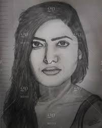 Having drawn hundreds of drawings from photos for my customers in the united kingdom and worldwide, i when i complete the pencil portrait drawing, i will promptly issue an email with an image for you to. Pencil Sketch Of Indian Actress Rashmika Mandanna This Is A Pencil Shedding Sketch Of A Girl Made By Akash Sharma Black And White Portrait Of An Indian Girl A Beautiful Woman S Sketch