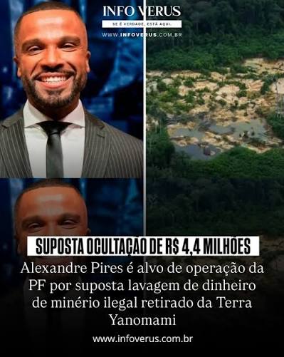 O cantor Alexandre Pires foi alvo de uma opera&ccedil;&atilde;o da Pol&iacute;cia Federal nesta quarta-feira (23), que investiga um grupo suspeito de extrair e comercializar ilegalmente cassiterita retirada da Terra Ind&iacute;gena Yanomami, em