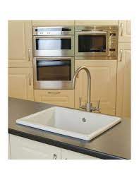 Double bowl sink central 31/2 wastes with overflow. Shaws Of Darwen Inset 760 X 460mm Large Ceramic Sink 1 Single Topmount Scin760 Www Eastcoastkitchens