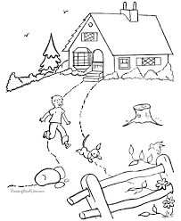Browse the vast choice of totally free coloring book for children to locate academic use the download button to view the full image of post.post_title, and download it for a computer. Get This House Coloring Pages To Print House With Big Yard