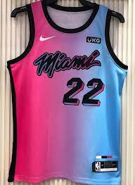 Jimmy butler miami heat 2021 icon edition boys nba jersey. 2021 Miami Heat Butler 22 City Edition Pink Blue Nba Jerseys Hot Pressed