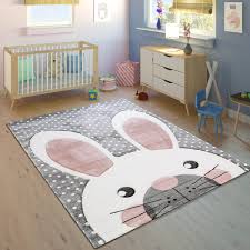 Kinderteppich kinderzimmer babyzimmer bunt niedliche vogel design karo muster kurzbeschreibung des produktes. Kinderteppich Kinderzimmer Konturenschnitt Niedlicher Hase Grau Creme Rosa Kaufen Bei Diva Teppich Center