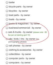 Craigslist cars for sale x. Craigslist Will Start Charging 5 To List Your Car