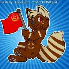 Soviet Furry with Soviet Flag by DEffet -- Fur Affinity [dot] net