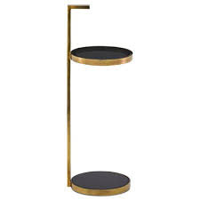 Discover side tables in marble or wooden top to suit any bedroom lounge shop white, black and gold side table designs to look after your storage space in style. Hudson Modern Classic Black Glass Top Gold Metal Round Side End Table Small Under 14 W Kathy Kuo Home