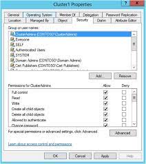 Prestage Cluster Computer Objects In Active Directory Domain Services Microsoft Docs