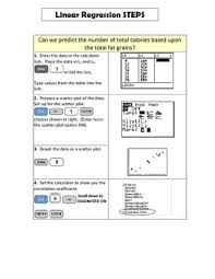 We can use this equation to predict the response variable, y, based on the value of the predictor variable, x. Linear And Exponential Regression In The Calculator Steps By Camfan54