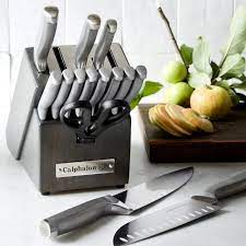 Free shipping on prime eligible orders. Grey Calphalon Classic Sharpin Stainless Steel 15 Piece Knife Set Williams Sonoma