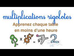 apprendre facilement les tables de multiplication youtube
