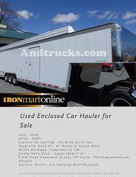 2003 Gold Rush Race Car Trailer Enclosed Car Hauler Car Trailer Enclosed Car Trailer
