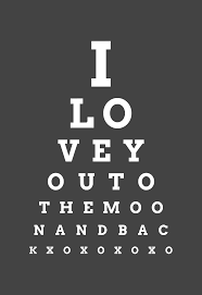 Free To Download I Love You The Moon And Back Eye Chart