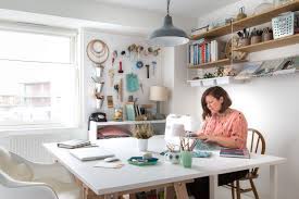 This backyard art studio was created for a retired art teacher who still loves to create art and share the experience with her two daughters. Where We Create A Look Inside Real Life Craft Rooms Art Studios Apartment Therapy