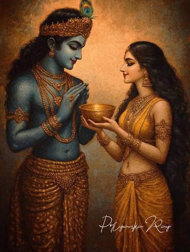 Krishna helps Pandavas with Akshay Patra