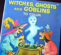 1960s Vintage Halloween Coloring Book Witches Ghosts And Etsy Halloween Coloring Book Coloring Books Halloween Coloring