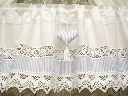Landhaus Gardine Shabby Chic Weiss Blau Vintage 261 Vintage Lace Curtains Shabby Chic Style Lace Curtains