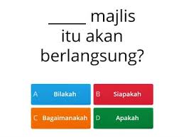 Partikel 'kah' tidak diperlukan jika kata tanya terletak pada akhir ayat. Latihan Kata Tanya Tahun 3 Sumber Pengajaran