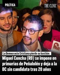 El candidato de RD, Miguel Concha, ganó las primarias y será el candidato  oficialista a la alcaldía de Peñalolén. La victoria del representante del  Frente Amplio significó un golpe duro para la