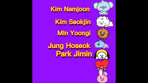 Bts is kpop boy band from bighit entertainment.bts means bulletproof boyscoucts in korean but they have recently changes their. Kim Namjoon Kim Seokjin Min Yoongi Jung Hoseok Park Jimin Kim Taeyung Jeon Jungkook Bts Btsxarmy Youtube